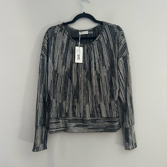 Ramy Brook Shimmering Silver Blouse - Picture 6 of 12